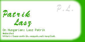 patrik lasz business card